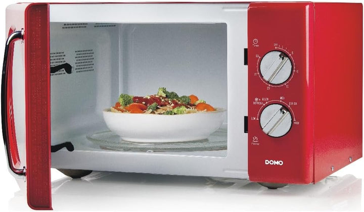 DOMO DO2925 Freistehend Mikrowelle - 5 Leistungsstufen - Auftauen - Mechanische Bedienung - Mit Time