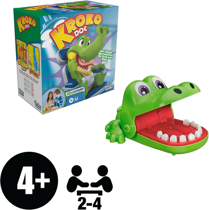 Hasbro Kroko Doc, Geschicklichkeitsspiel für Vorschulkinder Kroko Doc Single, Kroko Doc Single