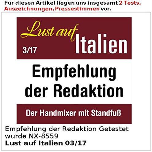 Rosenstein & Söhne Handmixer: Handrührer mit 5 Geschwindigkeiten & Turbo, 4 Haken, bis 500 Watt (Rüh