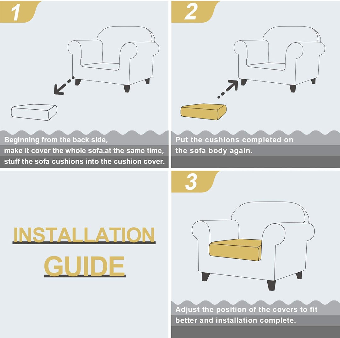 TAOCOCO Sofa Sitzkissenbezug Stretch Kissenbezug 1 Stück Sofakissen Schonbezug Sofasitzbezug für Sof