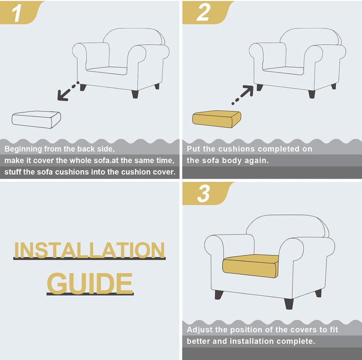 TAOCOCO Sofa Sitzkissenbezug Stretch Kissenbezug 1 Stück Sofakissen Schonbezug Sofasitzbezug für Sof