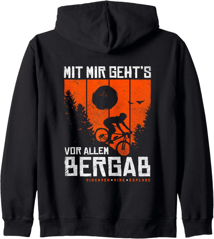 Mit Mir Geht's Bergab MTB Fahrrad Mountainbike Downhill Kapuzenjacke