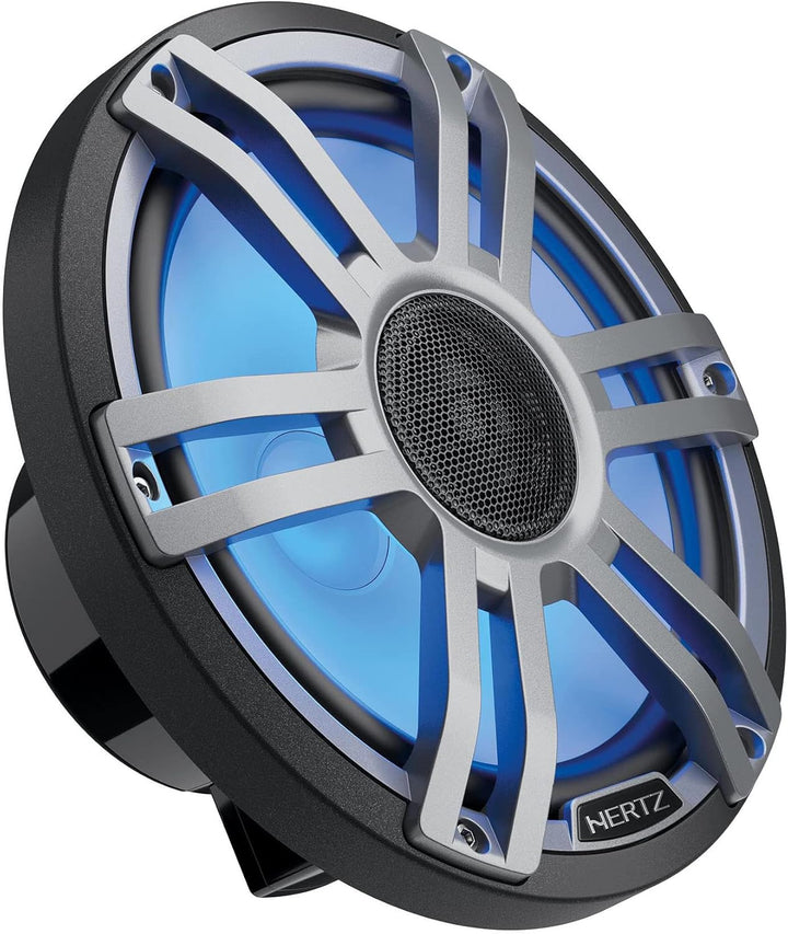 Hertz HMX 6.5 S-LD-G - 6.5" Marine Sport High Performance Koax Lautsprecher grau RGB LED, 2er Set
