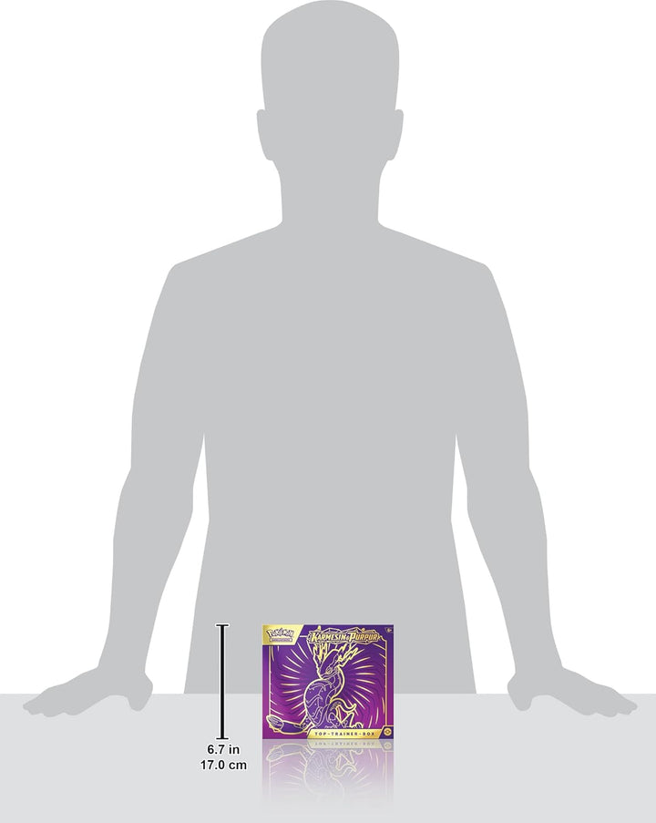 Pokémon-Sammelkartenspiel: Top-Trainer-Box Karmesin & Purpur (Miraidon) (9 Boosterpacks & Premium-Zu