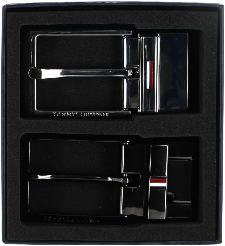 Tommy Hilfiger Gifting Double Buckle Belt Giftbox W100 Black - kürzbar