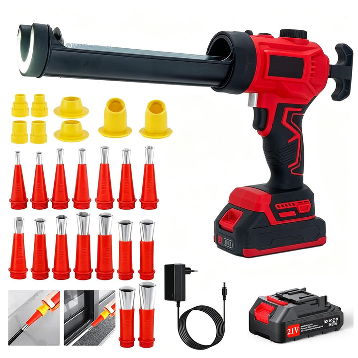 Akku Kartuschenpresse Kompatibel mit Makita 18V Akku, Elektrische Kartuschenpresse mit 2000mAh Akkus
