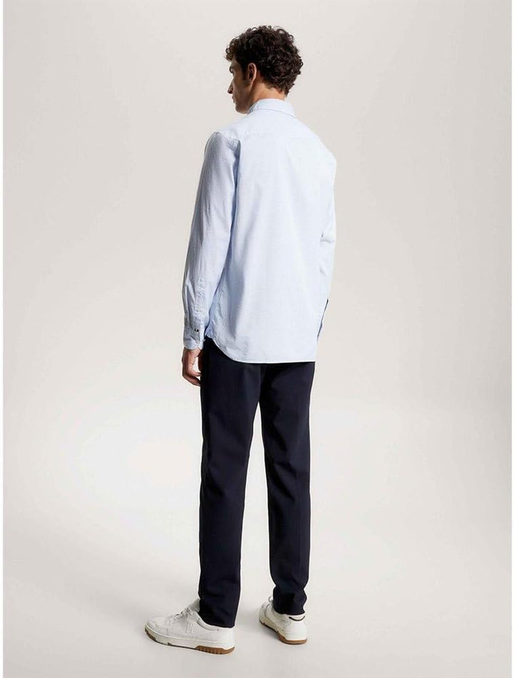 Tommy Hilfiger Herren Hemd Langarm XXL Blau (Calm Blue / Optic White), XXL Blau (Calm Blue / Optic W