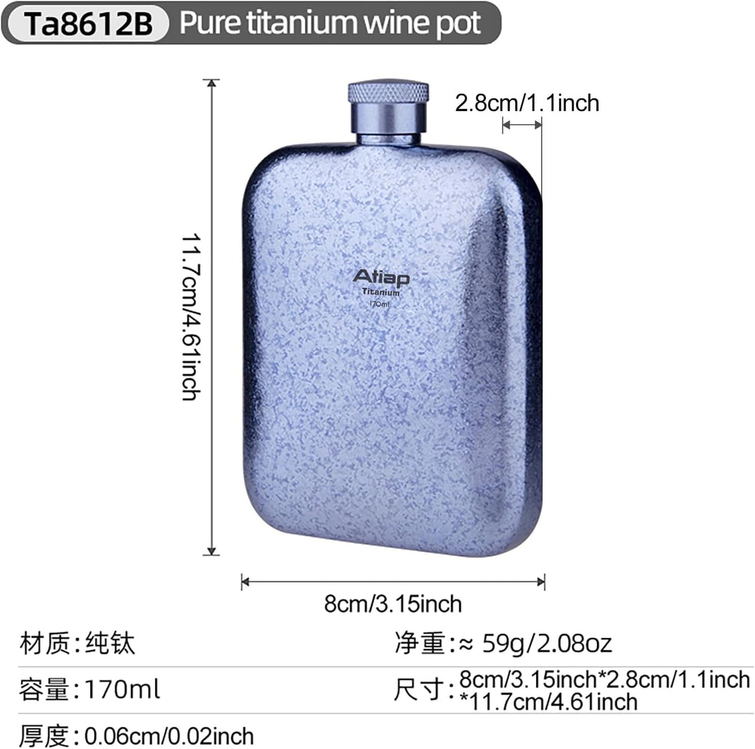 Titan-Flachmann, tragbar, auslaufsicher, Weintopf, Flagon, Trinkbecher mit Kappe für Outdoor, Campin