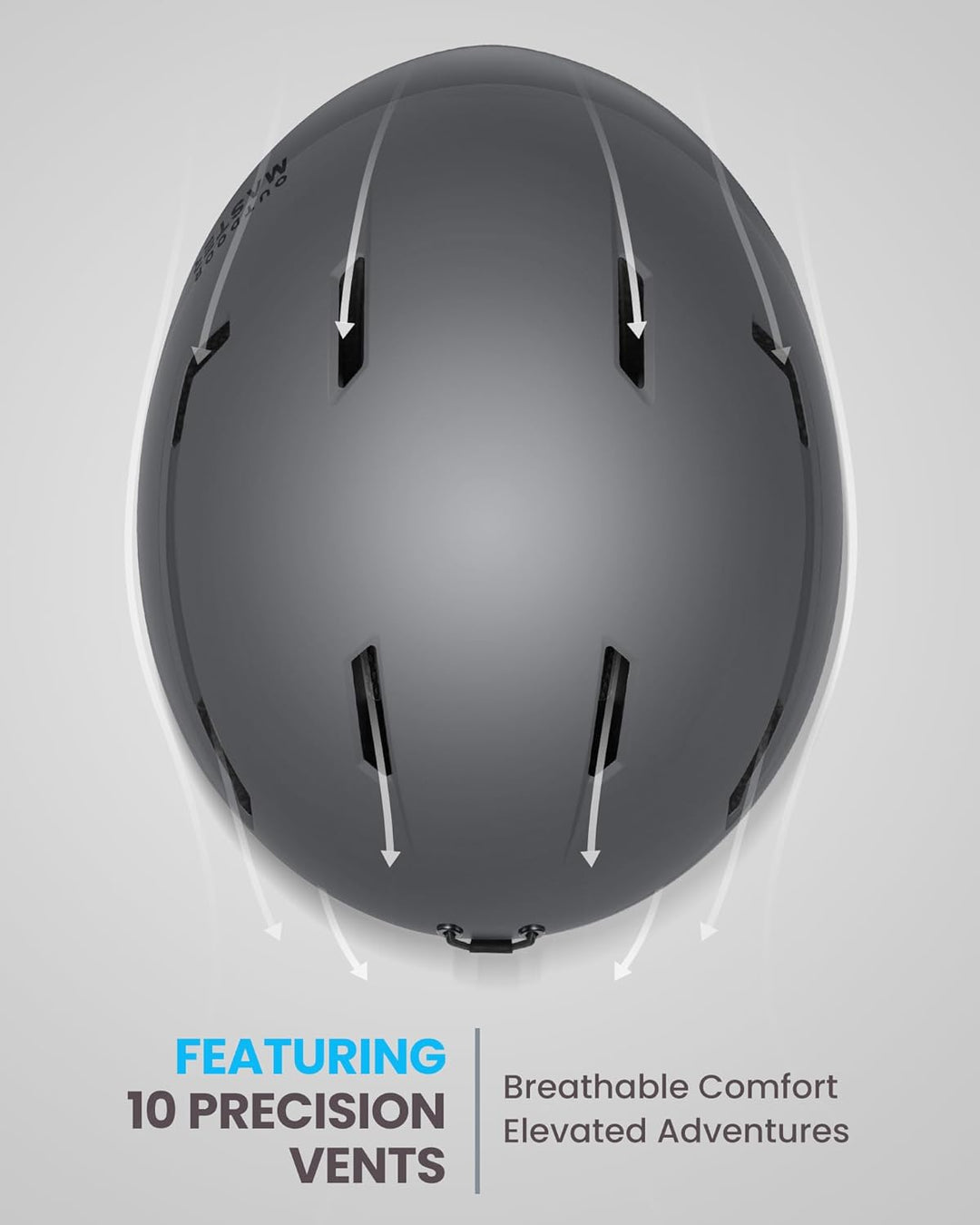 OutdoorMaster Skihelm-Set, Snowboard-Helm mit Brille für Erwachsene - 12 Belüftungsöffnungen - Skihe