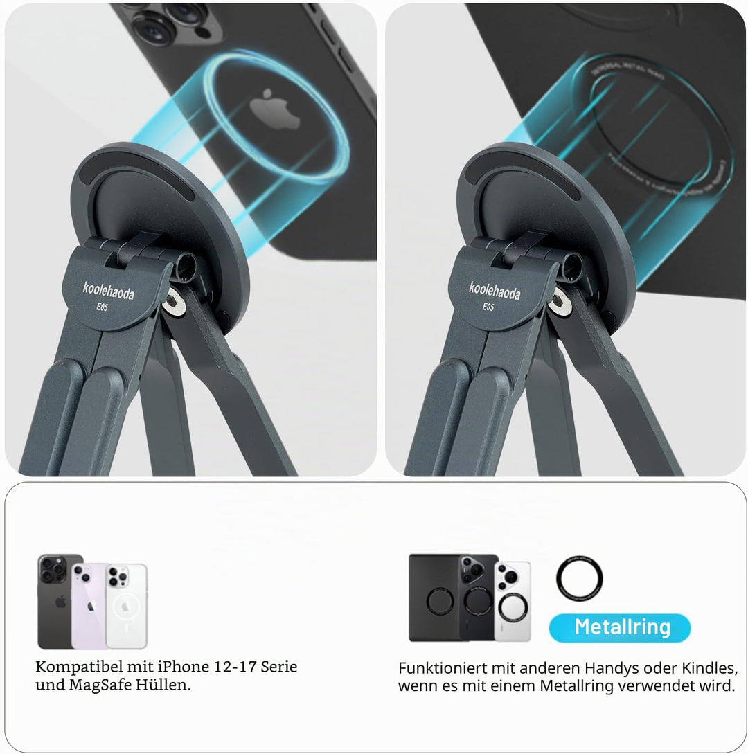 3-in-1 Laptop Ständer Höhenverstellbarer Faltbarer Laptop Stand für 4-16" Laptops/Tablets/Handy, Mag