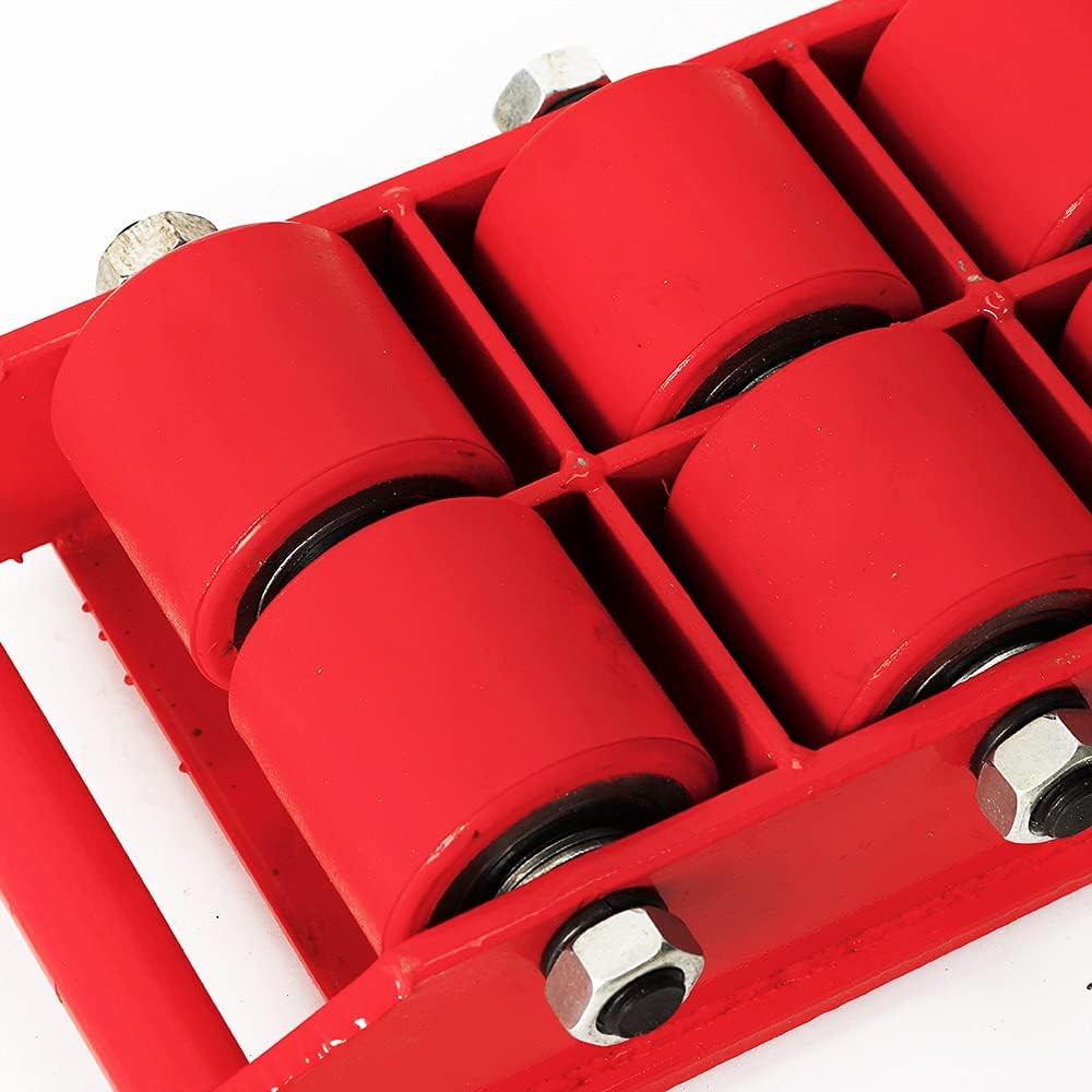 8T-Maschinenförderer, Transportrolle mit 360° Drehdeckel (Red) Rot, Rot
