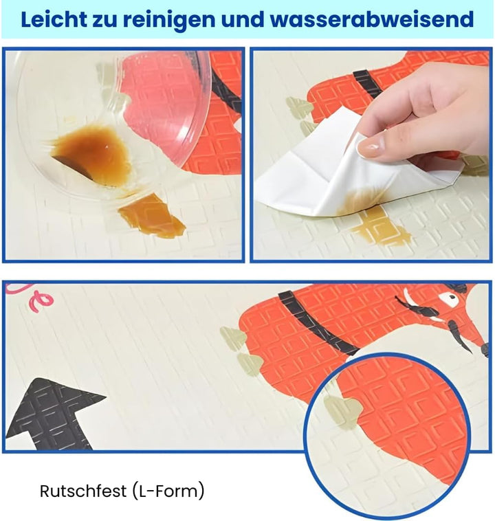 Edibaby, Krabbelmatte Baby, 180 x 150 cm, 1 cm Dicke, XPE Gepolstert, Teppich Spielmatte, Krabbeldec