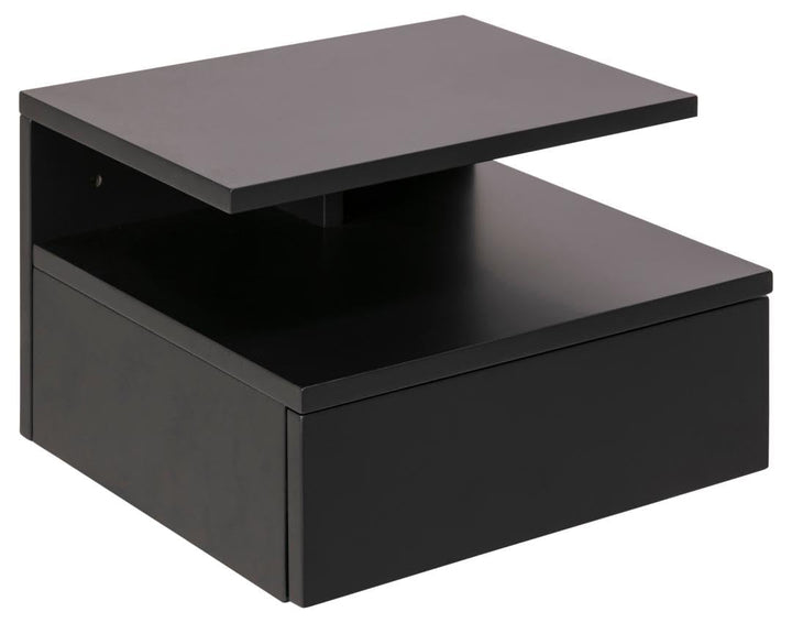 AC Design Furniture Fia Nachttisch mit 1 Schublade in Dunkelgrau, 1 Stück, Wandschrank im Minimalist