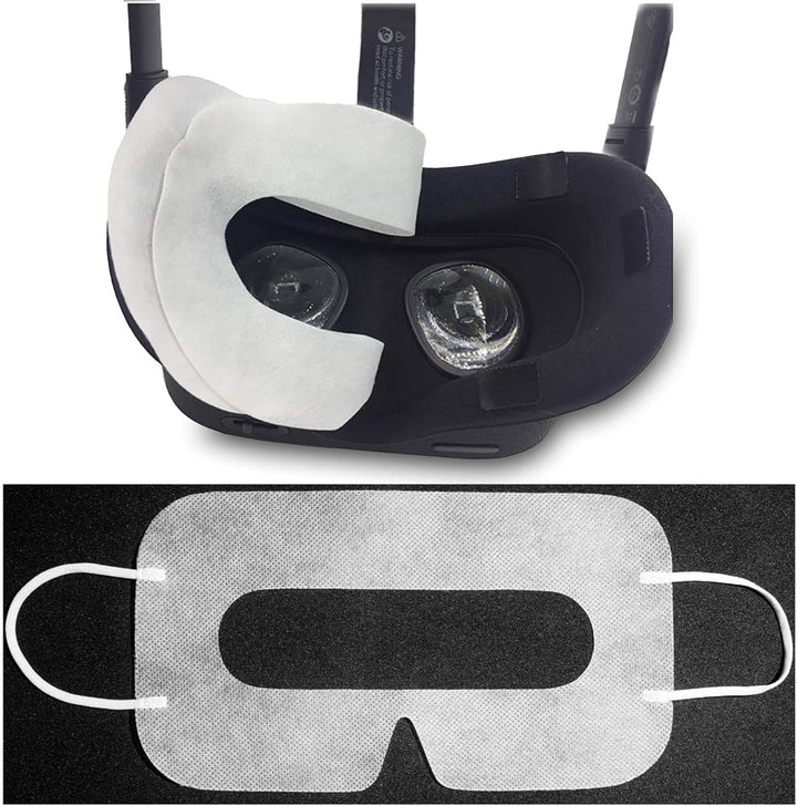 Geekria 100Pcs VR Mask Disposable Face Cover, Disposable Protector for Oculus Quest VR, Prevent Eyes