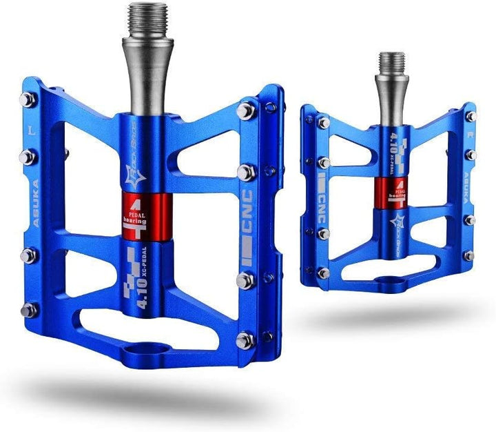 ROCKBROS Fahrrad Pedale 9/16" MTB BMX Rennrad 4 Sealed Bearings CNC Eloxiert Mit Abgedichtete Lager