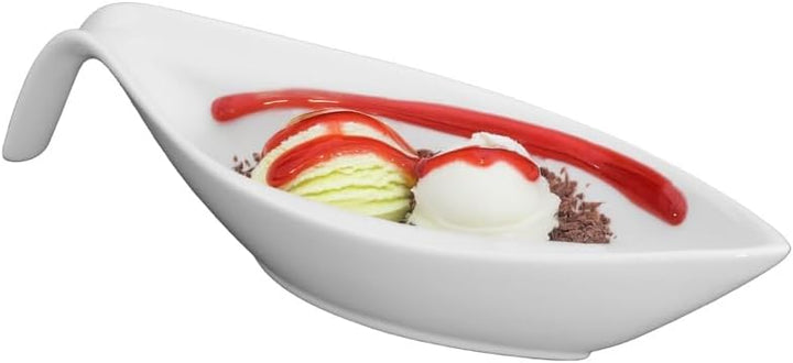 Holst Porzellan BAT 123 Henkel Schale 23 cm Schiffchenform Bateau Switch, weiss, 23 x 8.2 x 5 cm 23