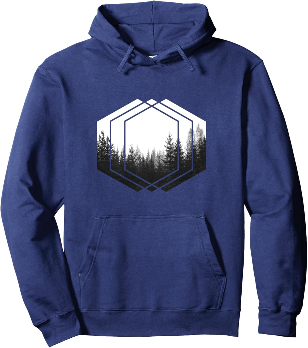 THE FOREST Wald Natur Motiv geometrisch Minimalismus Pullover Hoodie