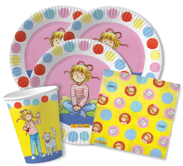 DH-Konzept Partyset „Meine Freundin Conni“ für 16 Gäste - Teller Becher Servietten