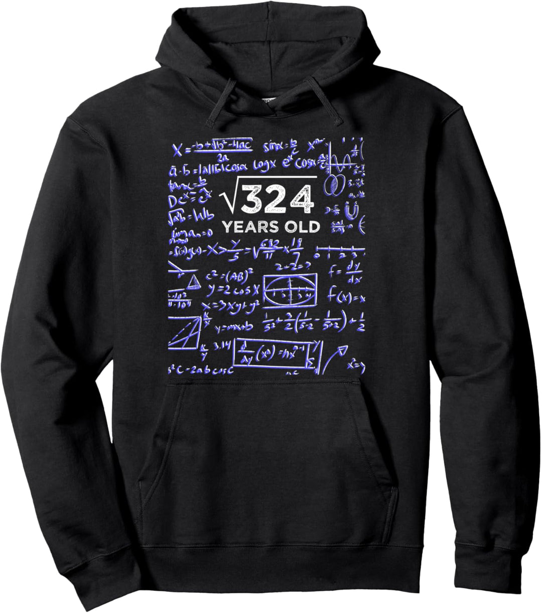 Quadratwurzel von 324 18. Geburtstag 18 Jahre alt Geschenk Pullover Hoodie