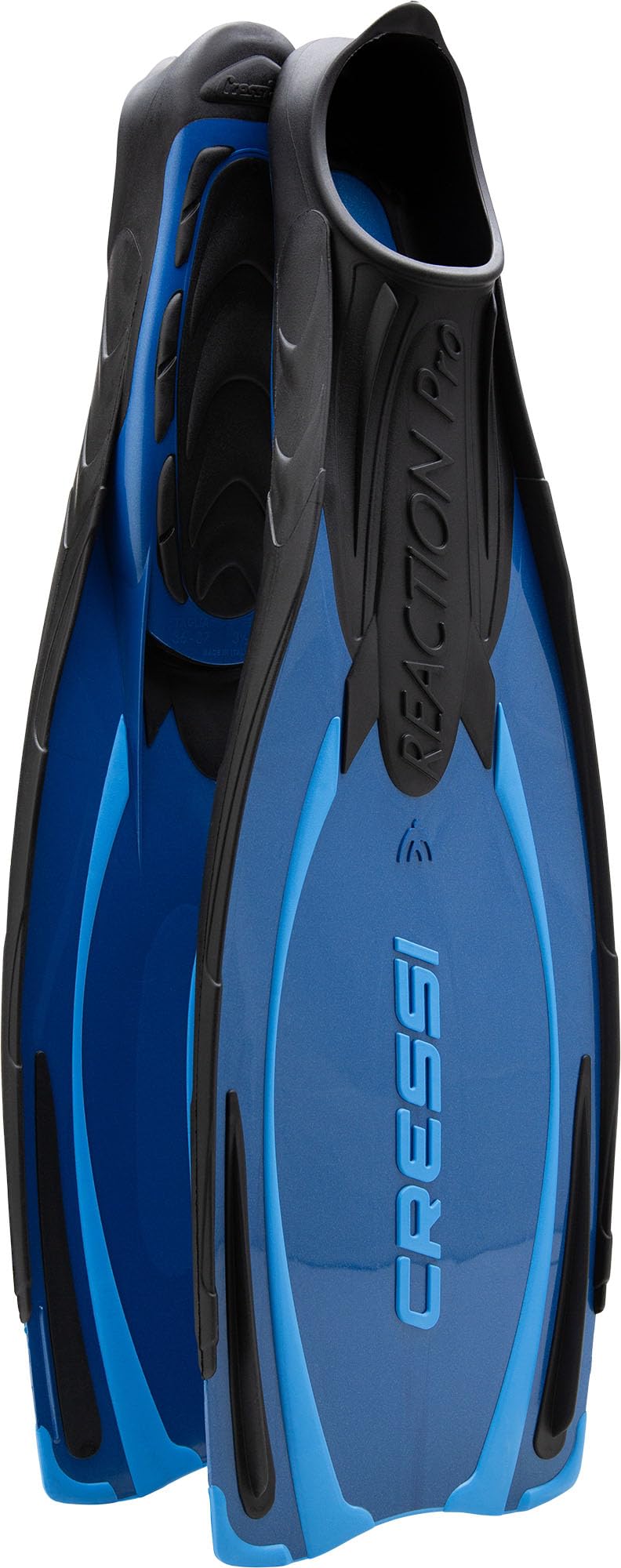 Cressi Reaction Pro Flossen für Erwachsene US Man 5.5/6.5 | US Lady 6.5/7.5 | EU 36/37 blau, US Man