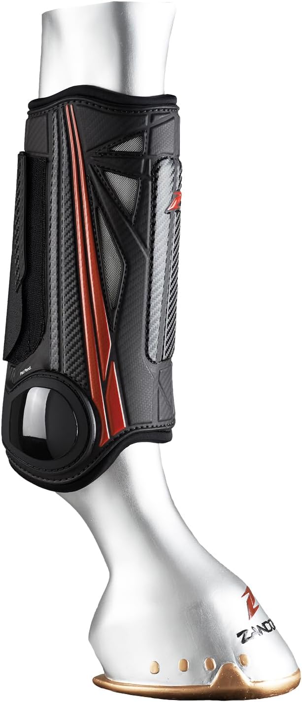 Zandonà Carbon Air X-Country Rear Protektoren für Pferde, kein Geschlecht. M Schwarz, M Schwarz