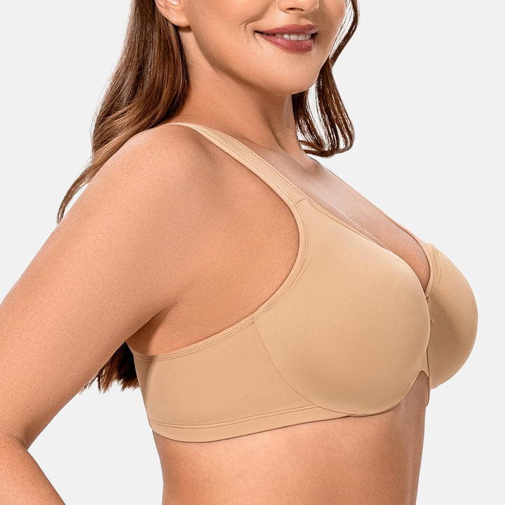 MELENECA Damen-Minimizer-BH in Übergrösse, vollständig bedeckend, nahtlos, Nicht gepolstert 70C Mand