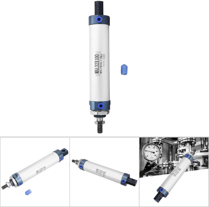 Luftzylinder Pneumatikzylinder, 32mm Single Rod Double Acting Mini Pneumatic Air Cylinder Aluminiuml