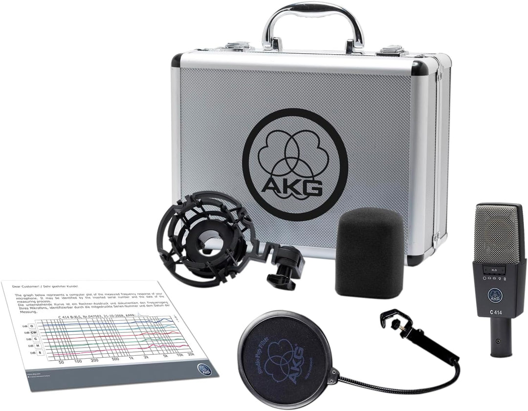 AKG C414 XLS Grossmembran-Kondensatormikrofon, legendäre Klangqualität, 9 wählbare Richtcharakterist