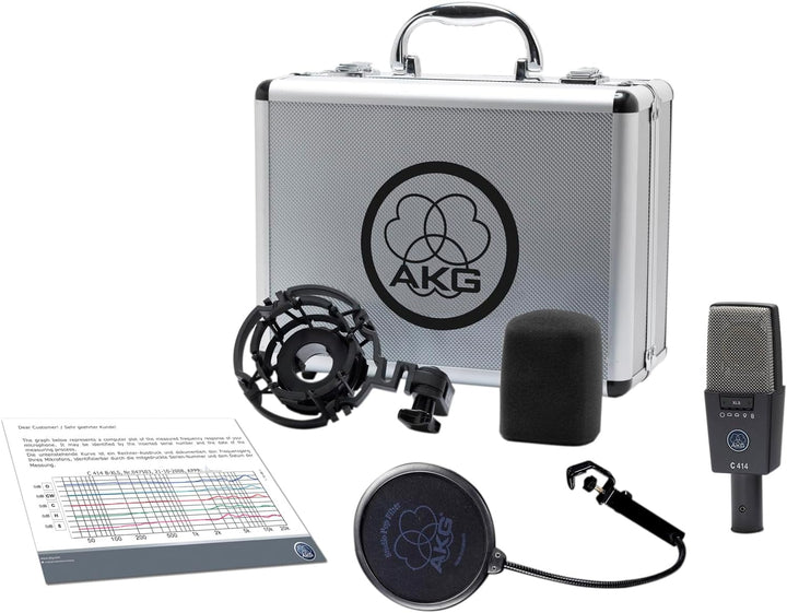 AKG C414 XLS Grossmembran-Kondensatormikrofon, legendäre Klangqualität, 9 wählbare Richtcharakterist
