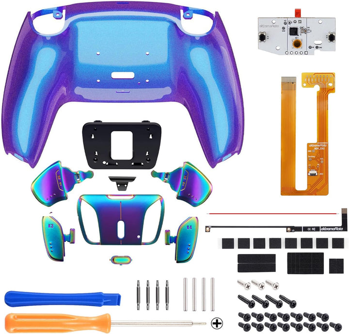 eXtremeRate Programmierbar RISE4 Remap Kit für ps5 Controller BDM-030/040,Real Metal Buttons(RMB) Re