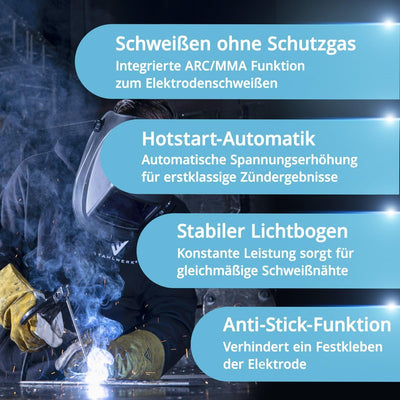 STAHLWERK AC/DC WIG 200 ST IGBT Kombi Schweissgerät mit 200 Ampere WIG MMA, Aluminium Schweissen, 7