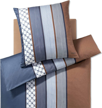 Joop! Bettwäsche Cornflower Stripe deep Ocean 1 Bettbezug 200 x 220 cm + 2 Kissenbezüge 80 x 80 cm,