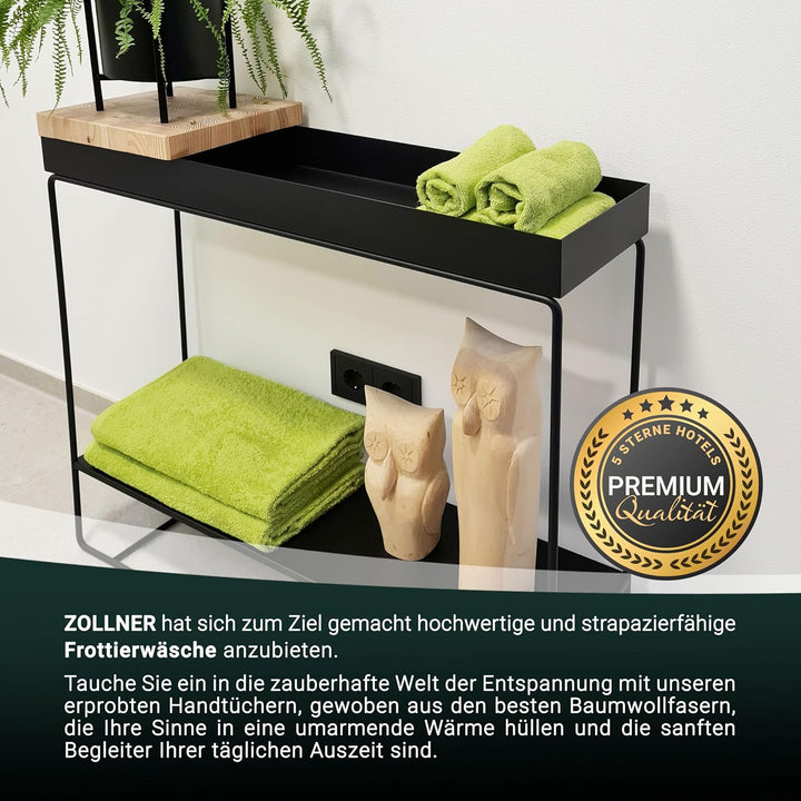 ZOLLNER 2er Set Duschtücher - weiche und saugstarke Handtücher - waschbar bis 95°C - Baumwolle - 70x