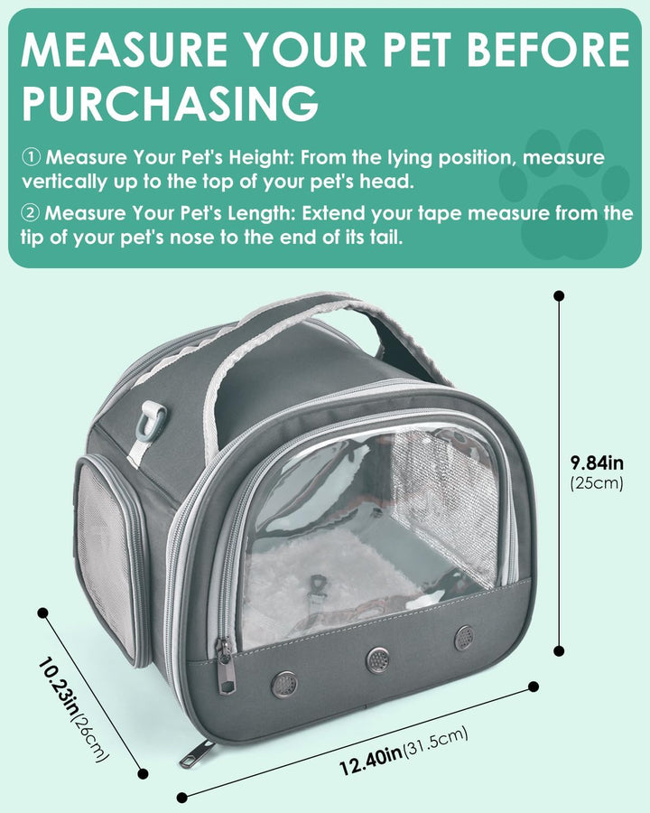 ERKOON Transportbox Katze Baby BabyKatzen transportboxen Kaninchen Kleintier Haustier-Tragetasche, M