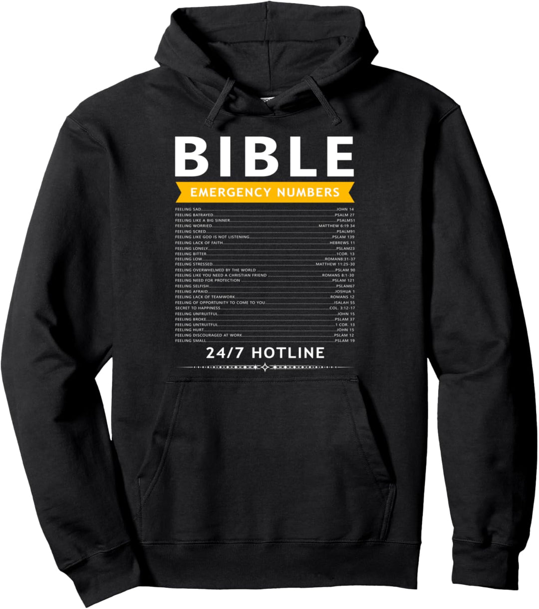 Bibel-Notfall-Hotline-Nummern - Coole christliche Grafik Pullover Hoodie