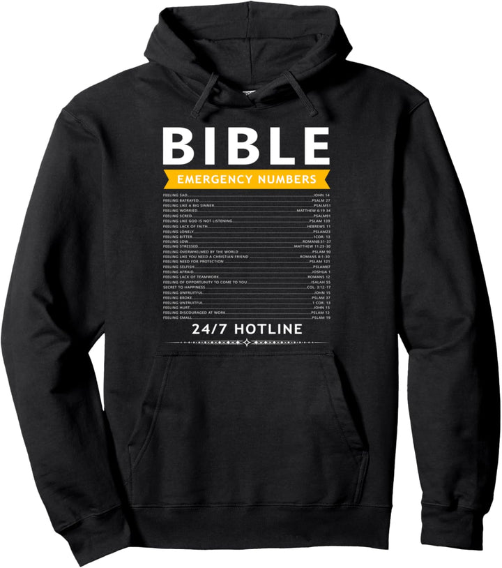 Bibel-Notfall-Hotline-Nummern - Coole christliche Grafik Pullover Hoodie