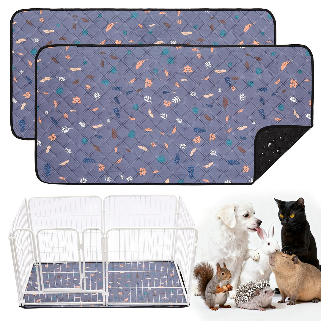 2 Stück PIPI Pads 142x70cm für Meerschweinchen, wasserdichte &amp; rutschfeste Unterlage mit 4 Lagen, su