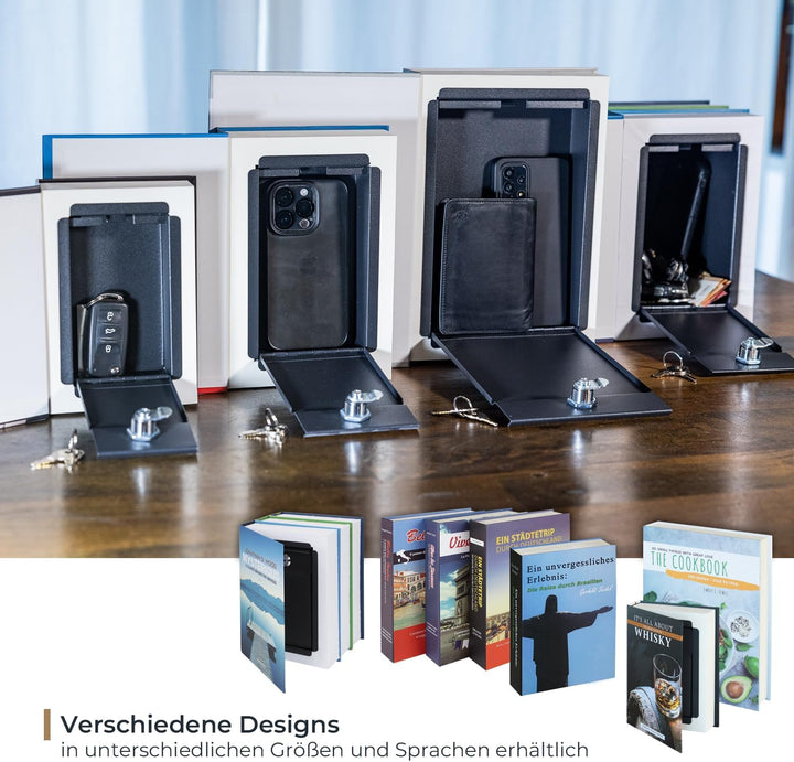 HMF 81001 Buchsafe, getarnte Geldkassette mit echten Papierseiten, Kochbuch, 26,5 x 19 x 4,2 cm 26,5