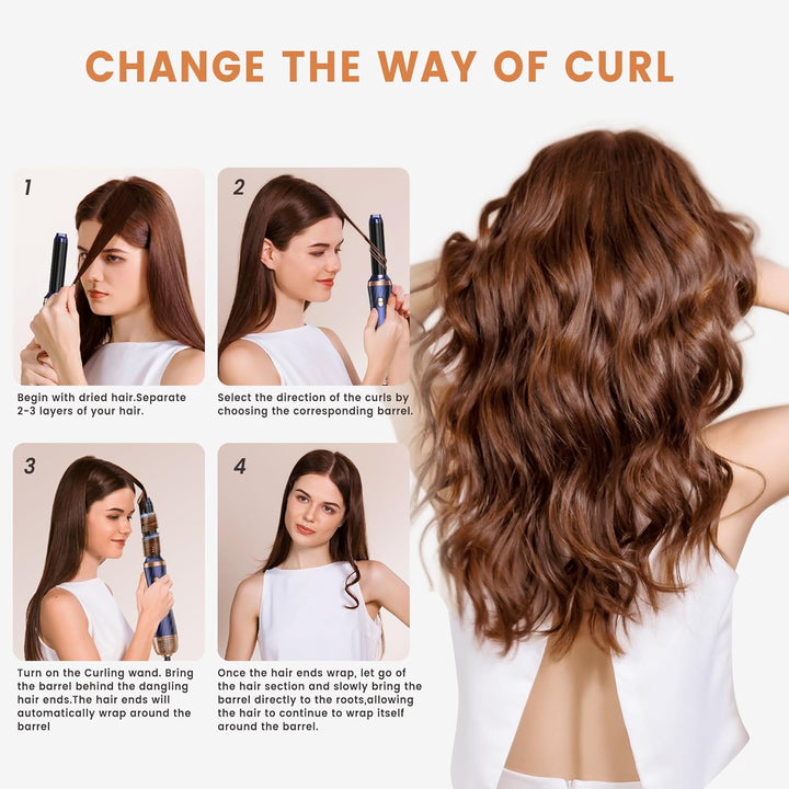 Haarstyler Hair Styler Set Air Styler set 6 In 1 Mit Rundbürstenföhn Warmluftbürste Thermal Brush Ai