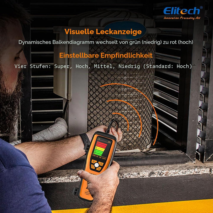 Elitech Infrarot Kältemittel Lecksucher ILD-200 Pro Max Hochpräzise 1g/Jahr Erkennung R134a/R1234yf