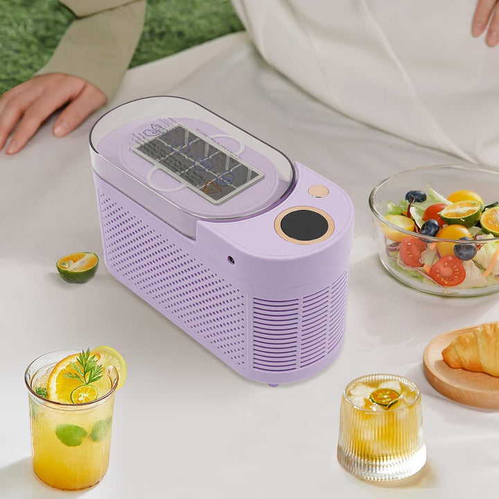 Mini Eisbereiter, Tragbarer 12V Tisch Eisbereiter, 8 Würfel in 10-15 Minuten, Kompakte Eismaschine f