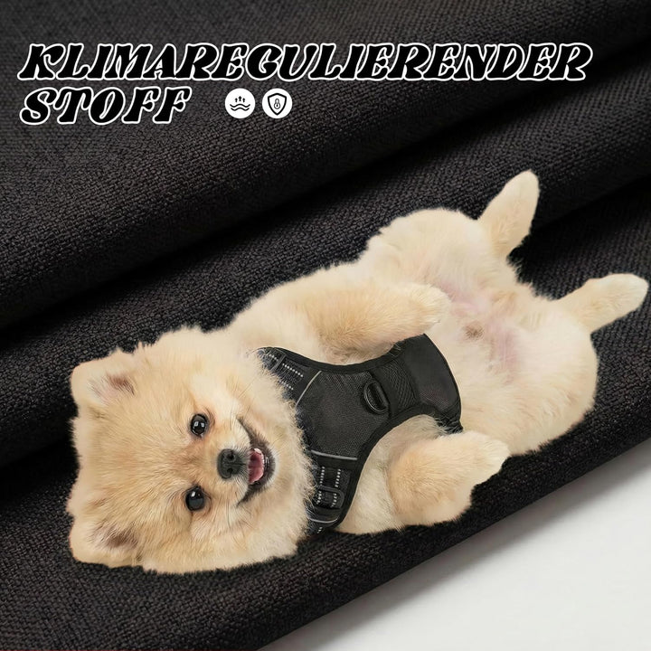 Funfox Hundegeschirr Mittelgrosse Hunde, Anti Zug Brustgeschirr Verstellbares Geschirr Hund, Antizie