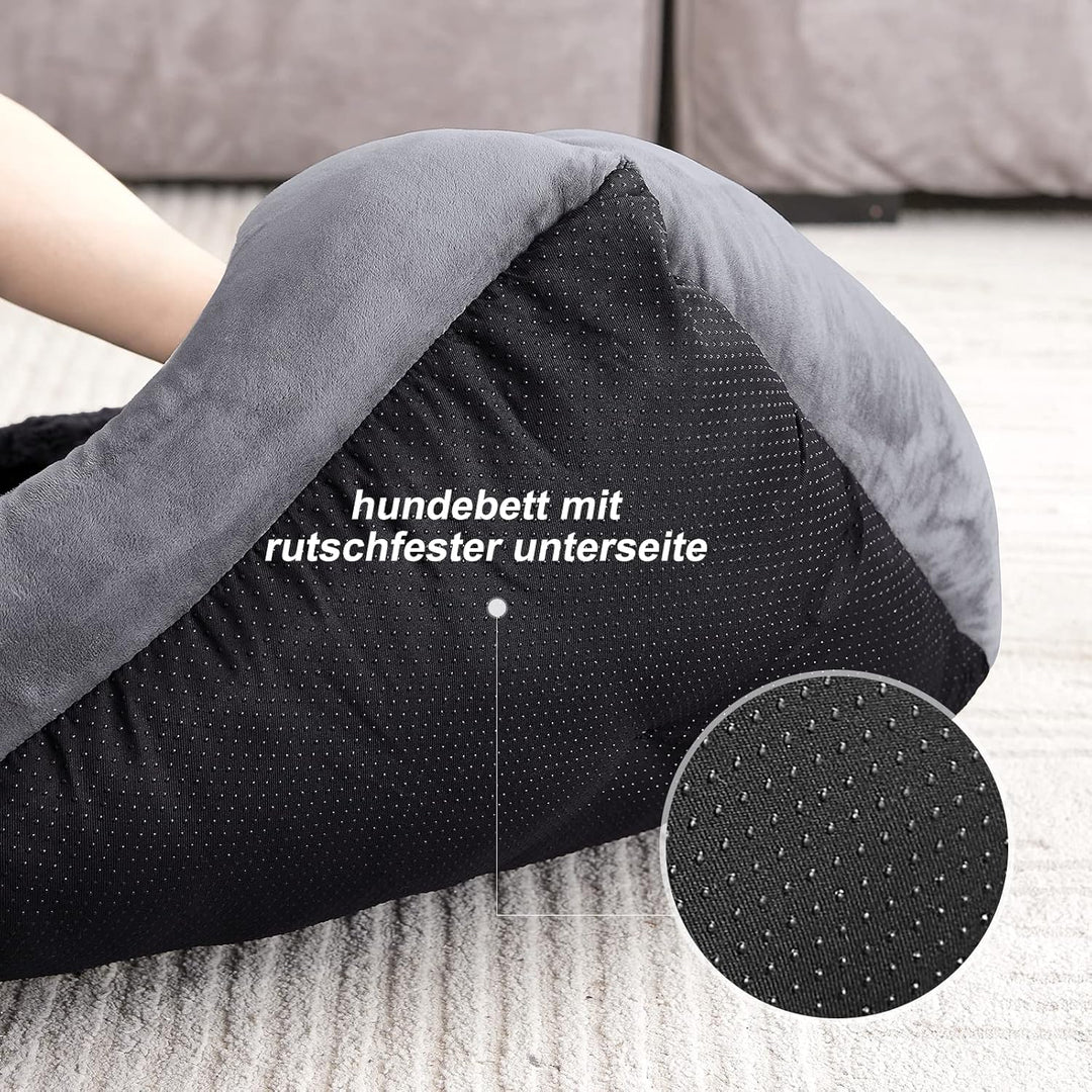 JOEJOY Hundebett Hundekorb Waschbar Hundekörbchen rutschfeste Hundebetten Flauschig Hundematratze mi