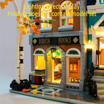 GEAMENT LED-Licht-Set für Creator Expert Bookshop Buchhandlung – Kompatibel mit Lego 10270 Modularba