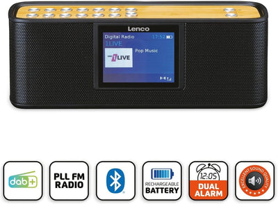 Lenco PDR-045 tragbares DAB+ Radio - DAB+ Radio mit Bluetooth® - PPL FM-Radio - 2 x 3 Watt RMS - 5 S