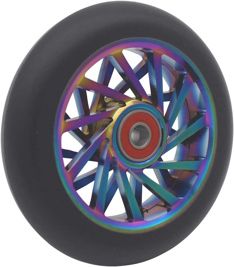 aibiku 2 Stück 110mm Hohlkern Stunt Scooter Rollen – ABEC 11 Kugellager installiert – Passend für Ap