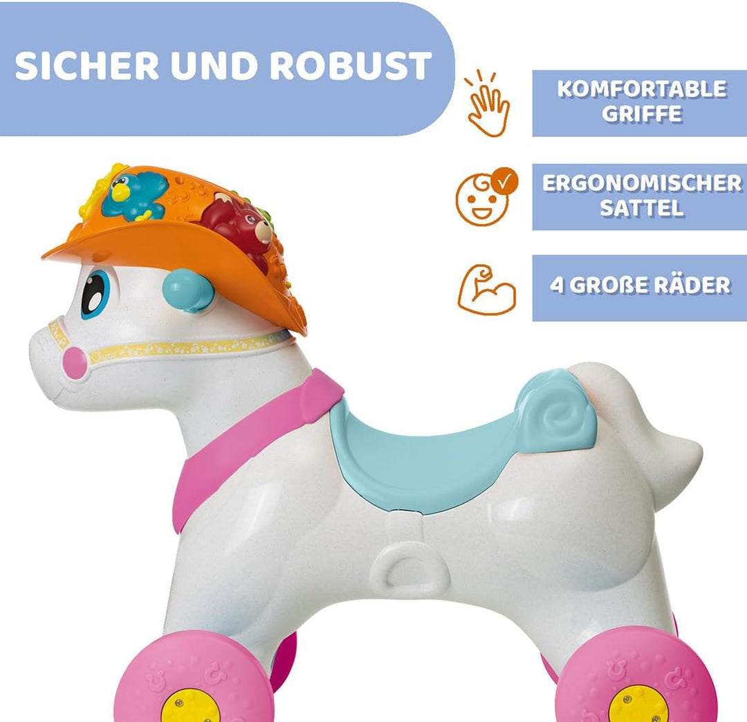 Chicco Schaukelpferd für Kinder, Miss Baby Rodeo, Lernspiel und Interaktiv, Pferdepferd für Mädchen