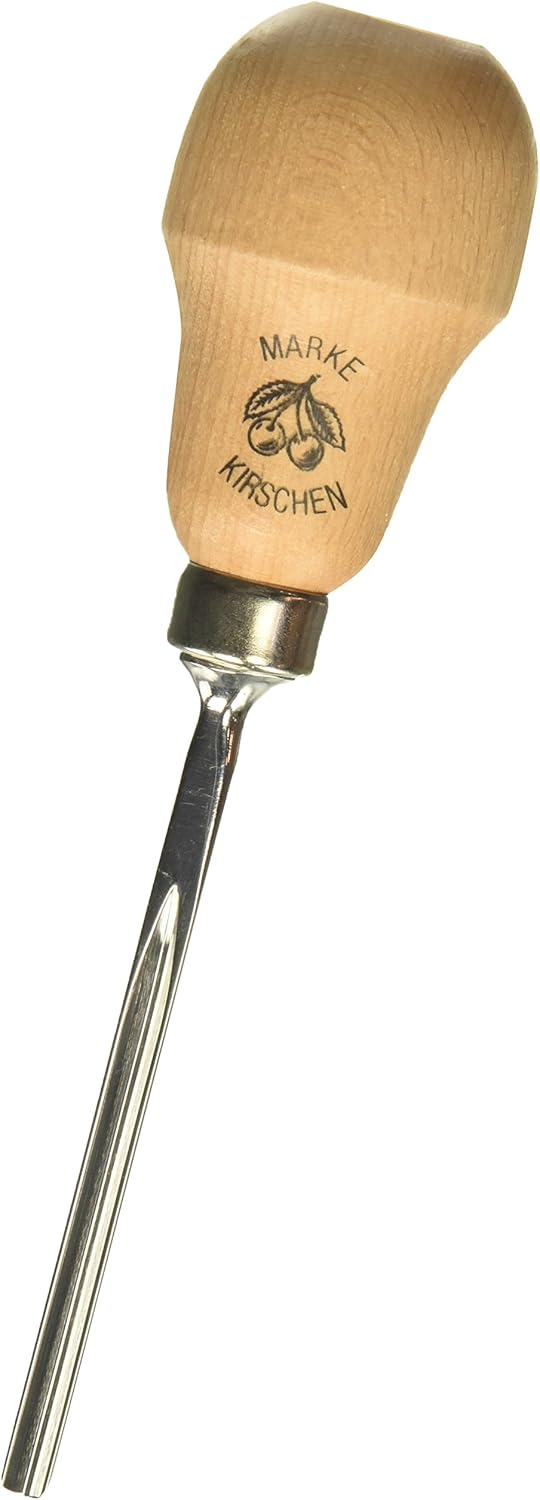 "KIRSCHEN" Werkzeuge 5639004 | Kerbschnitzbeitel mit Birnenheft Stich 39, gerade & V-förmig - 4mm 4m