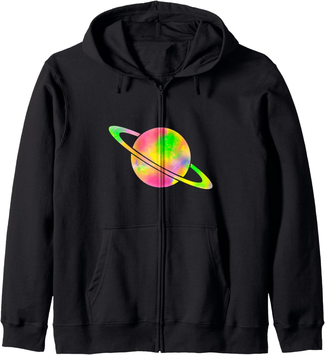 Planet Saturn buntes Design. Kapuzenjacke