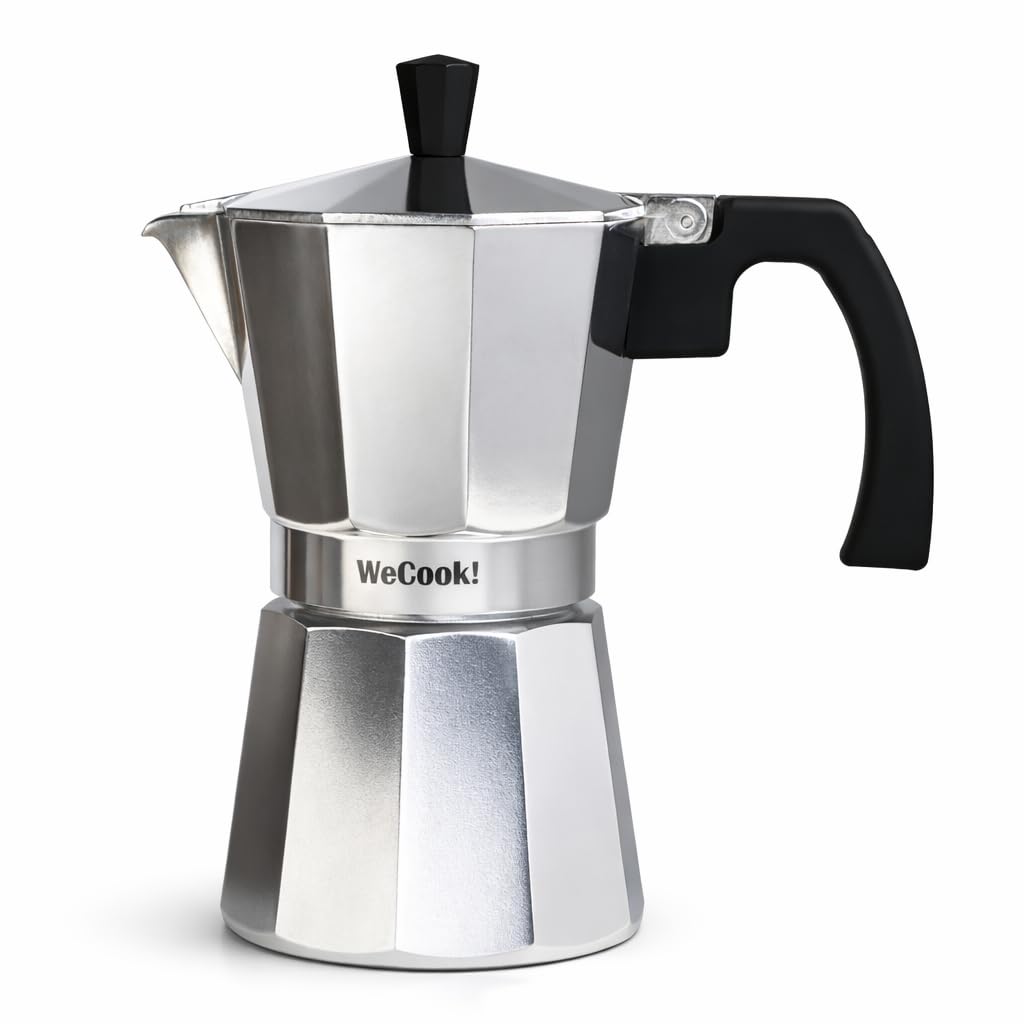 WECOOK! Paola – Espressokocher Aluminium 9 Tassen | Geeignet für Gas-, Elektro- und Glaskeramikherde